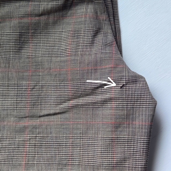 FLAWED* VTG 100% Wool WOOLMARK Glen Plaid Pantsuit, Zipper Blazer, Fully Lined - Picture 13 of 13